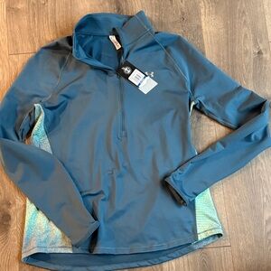Under Armour Teal Long Sleeve Half-Zip Top